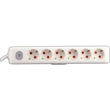 Mena Rise Multi-Let Priz Anahtarlı Topraklı Kablolu Çocuk Korumalı 2 mt