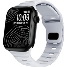 Mena Rise 45MM, 44MM, 42MM Serileri ile Uyumlu Yumuşak Silikon Spor Kordon – Su Geçirmez, Konforlu ve Şık – Spor, Günlük, Fitness & Egzersiz Için, Dayanıklı Saat Kayışı