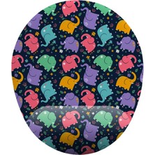 Mena Rise Fikirler Minik Fil Desenli Bilek Destekli Mouse Pad
