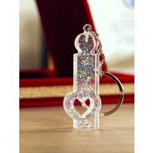 Takıda Gümüş Anahtarlık Kalp Desenli Harf Anahtarlık Kişiye Özel Yapım El Yapımı Anahtarlık Epoksi Anahtarlık Hediyelik Ürün