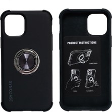 Mena Rise 12 Pro Max Kılıf Siyah – Darbeye Dayanıklı, 360° Koruma, Çelik Halka Tutuculu Kılıf