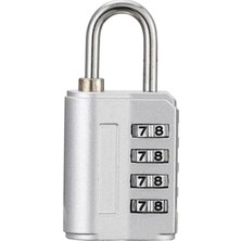 Mena Rise 4 Haneli Şifreli Asma Kilit Dolap Bagaj Motosiklet Bisiklet Valiz Bavul Için Metal Kilit