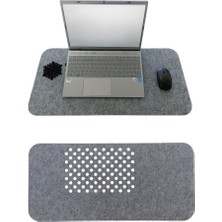 Mena Rise Keçe Masa Üstü Mouse Pad ve Bilgisayar Düzenleyici 70X32 cm – Antibakteriyel Masa Matı, Keçe Mat, Altlık, Ofis ve Ev Için Minimalist Tasarım (Açık Gri)