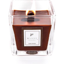 Mena Rise Kare Cam Ahşap Fitilli Kokulu Vegan Mum (8x8 Cm)