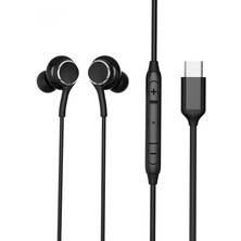 Mena Rise Type C Kulakiçi Mikrofonlu Kulaklik - Siyah - AZ-E05