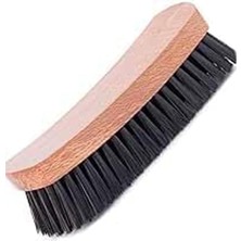 Mena Rise Ahşap Saplı 16 cm Kaliteli Siyah Tüylü Sert Ayakkabı Araba Koltuk Kumaş Temizlik Fırçası