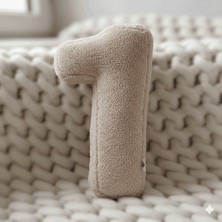 Woodesk Morbido 1 Rakamı, Yastık, Kırlent, Elyaf Dolgulu, Welsoft , 40 cm