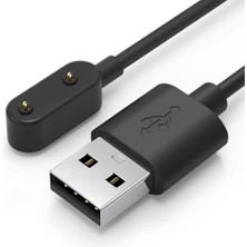 Mena Rise Band 7 ile Uyumlu / 4 Pro/ Fit Için/ Fit 2- Fit Mini Uyumlu Akıllı Saat USB Şarj Aleti Siyah