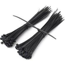 Mena Rise 4,8X300 Siyah Kablo Bağı & Plastik Kelepçe & Kelepçe 100 Adet (Paket)