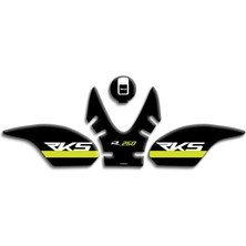 Rks R250 Karbon Desen Tank Pad