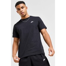 Nike Sportswear Clup Pamuklu Siyah Erkek Tişört