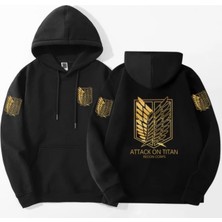 Kids Face Özel Tasarım Kapüşonlu Titan Gold Kanat Göğüs Sırt Baskılı %100 Pamuk Erkek Çocuk  Sweatshırt