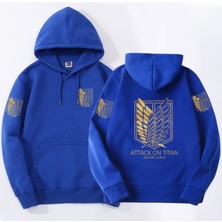 Kids Face Özel Tasarım Kapüşonlu Titan Gold Kanat Göğüs Sırt Baskılı %100 Pamuk Erkek Çocuk  Sweatshırt