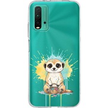 PrintiFy Poco M3 ile Uyumlu Splash Mirket Tasarımlı Slimfit Şeffaf Silikon Kılıf