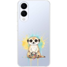 PrintiFy Samsung Galaxy S25 Edge ile Uyumlu Splash Mirket Tasarımlı Şeffaf Silikon Kılıf