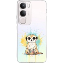PrintiFy Vivo Y19S ile Uyumlu Splash Mirket Tasarımlı Şeffaf Silikon Kılıf