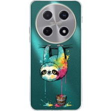 PrintiFy Huawei Nova 12S ile Uyumlu Splash Tembel Hayvan Tasarımlı Şeffaf Silikon Kılıf