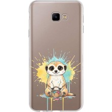 PrintiFy Samsung Galaxy J4 Core ile Uyumlu Splash Mirket Tasarımlı Slimfit Şeffaf Silikon Kılıf