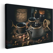 Artarilion Yatay Kanvas Tablo Demlik Modern Duvar Tablosu Kanvas Salon Ofis Tablosu