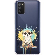 PrintiFy Samsung Galaxy A02S ile Uyumlu Splash Mirket Tasarımlı Slimfit Şeffaf Silikon Kılıf