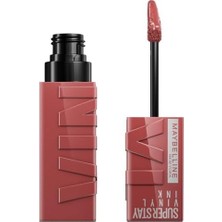 Mena Rise Maybelline New York Super Stay Vinyl Ink Uzun Süre Kalıcı Likit Parlak Ruj 115 Peppy