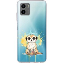 PrintiFy Vivo Y15S ile Uyumlu Splash Mirket Tasarımlı Şeffaf Silikon Kılıf