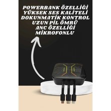 MiraLive Powerbank Kulaklık ve 7 Kordonlu Akıllı Saat Çoklu Şarj Girişi Bluetooth Bağlantılı
