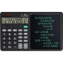Mena Rise El Yazma LCD Not Defteri ile 12 Basamaklı Masaüstü Hesap Makinesi. Ofis, Okul, Ev Için Güneş Enerjili Fonksiyon Hesaplayıcısı