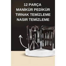 MiraLive Elektrikli Manikür Pedikür Seti Ikili Set 12 Parça Tırnak Bakımı Törpü Protez Çıkarma