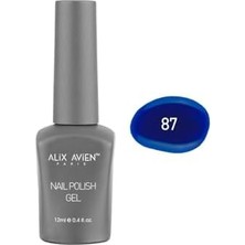 Mena Rise Alıx Avıen Koyu Mavi Kalıcı Oje 87-Yoğun Renk Veren Jel Oje 12 Ml-Nail Uv Gel Polish 87
