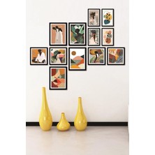 Mena Rise 12 Parça Dekoratif Mdf Tablo Seti Çerçeve Görünümlü DEKOLIADKJ061