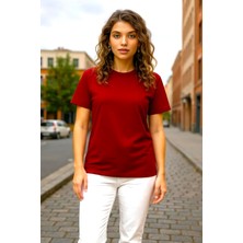 Windy Island Unisex Bisiklet Yaka Regular Fit Basic  % 100 Pamuk T-Shirt