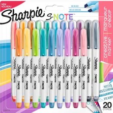 Kitabevimden Sharpie Fosforlu Kalem Snote Çok Işlevli Karışık 20 Li Bls