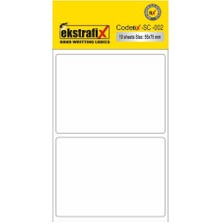 Kitabevimden Ekstrafix Ofis Etiketi 55X75 mm 10 Lu  (10 Paket)Beyaz Q (SC-002 B)