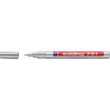 Edding 751 Markör Boya Kalemi 1-2 Mm Gümüş Yuvarlak Uçlu (10 Lu Paket)