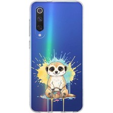 PrintiFy Xiaomi Mi 9 Se ile Uyumlu Splash Mirket Tasarımlı Slimfit Şeffaf Silikon Kılıf