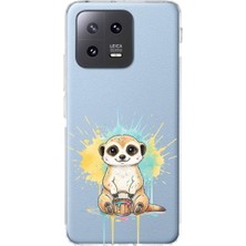 PrintiFy Xiaomi Mi 13 Pro ile Uyumlu Splash Mirket Tasarımlı Şeffaf Silikon Kılıf