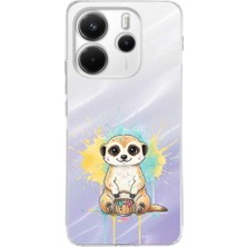 PrintiFy Redmi Note 14 5g ile Uyumlu Splash Mirket Tasarımlı Şeffaf Silikon Kılıf