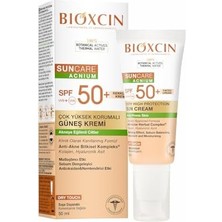 Mena Rise Bioxcin Sun Care Akneye Eğilimli Ciltler Için Renkli Güneş Kremi 50 Spf - Akne, Dry Touch, Mat Tinted