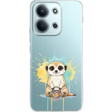 PrintiFy Xiaomi Redmi 15C 4g ile Uyumlu Splash Mirket Tasarımlı Şeffaf Silikon Kılıf