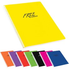 Kitabevimden Keskin Color Spiralli Defter Free Office Plastik Kapak Çizgili 100 Yp A4 320441-99