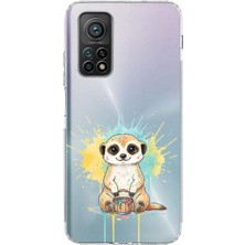 PrintiFy Xiaomi Mi 10 T ile Uyumlu Splash Mirket Tasarımlı Şeffaf Silikon Kılıf