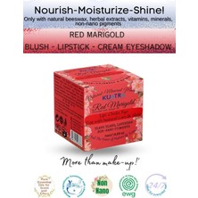 Mena Rise Kuatra Red Marigold Doğal Içerikli Nemlendirici - Antioksidan Işıltı Veren Balm (Ruj - Allık - Göz Farı) 7ml