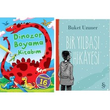 Everest Yayınları Dinozor Boyama Kitabım: Boyanacak 16 Harika Resim + Bir Yılbaşı Hikayesi