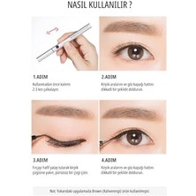 Mena Rise Mıssha Ince Fırça Uçlu Kalem Eyeliner Natural Fix Brush Pen Liner (Black)