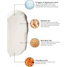 Mena Rise Cream Co. Yağ Bazlı Balm Yüz Makyaj Temizleyici, Aydınlatıcı Nemlendirici, Hyaluronik Asit, 100 ml