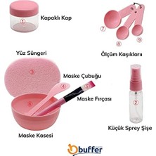 Mena Rise Buffer® Kendin Yap Yüz Maskesi Karıştırma Aleti Seti, 9 Parça Dıy Yüz Maskesi Hazırlama Kabı Seti
