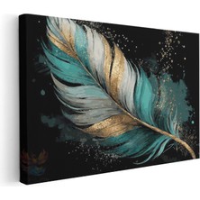 Artarilion Yatay Kanvas Tablo Kus Tuyu Renkli Modern Duvar Tablosu Kanvas Salon Ofis Tablosu