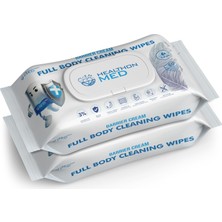 Mena Rise Healthon Med Koruyucu Krem Içerikli Islak Vücut Temizleme Mendili (50 x 2'li Set, Büyük)