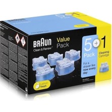 Mena Rise Braun Clean & Renew Elektrikli Tıraş Makinesi Için Yedek Kartuşlar, 5+1'li Paket